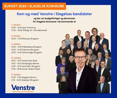 Budget 2026: Venstre rykker ud - mød vores kandidater til KV25